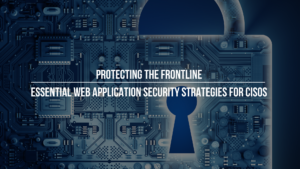 An image of a lock build of circuits highlighting web app security.