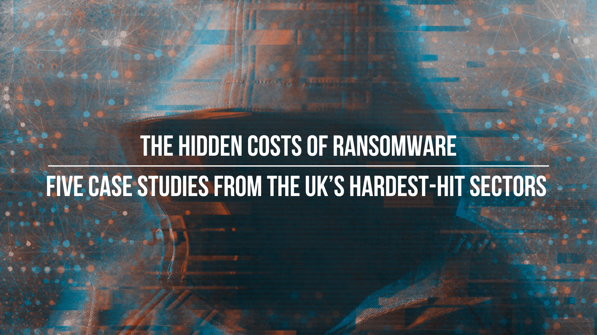 The image has a hooded figure that represents a hacker mainly responsible for ransomware.